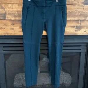 Loft Petite Zip Pocket Pintucked Ponte Leggings